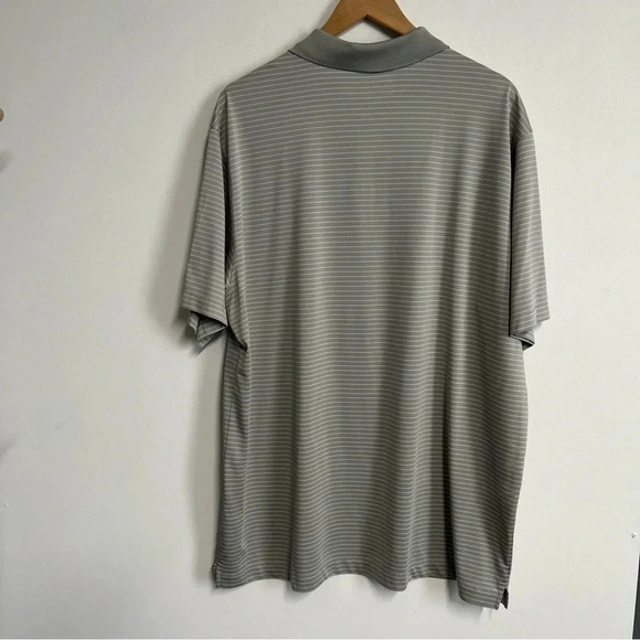Nike Golf Men’s XXL Dri Fit Polo Shirt Gray Striped GOLF Athletic Casual Flaw - Picture 6 of 16